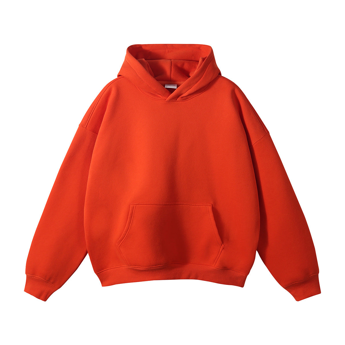 Orange hoodie on a white background