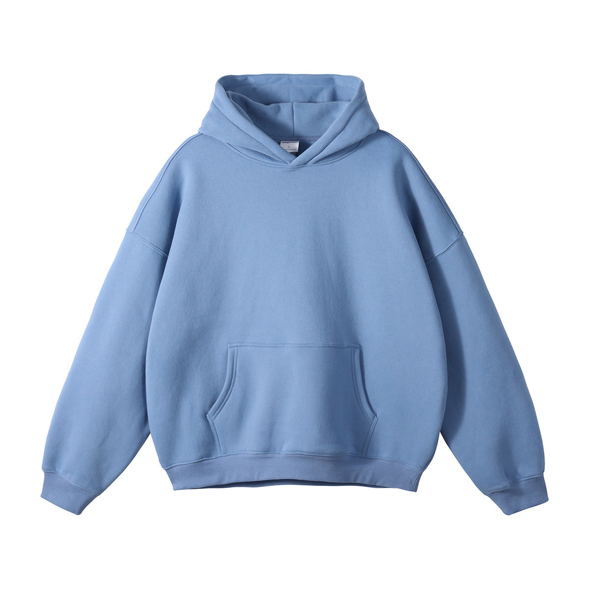 Light blue hoodie on a white background