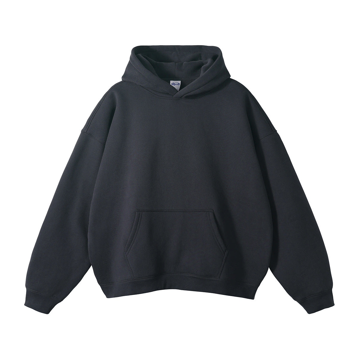 Dark gray hoodie on a white background